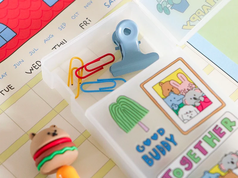 Ensemble set stickers & trousse à personnaliser - Mes copains et moi
