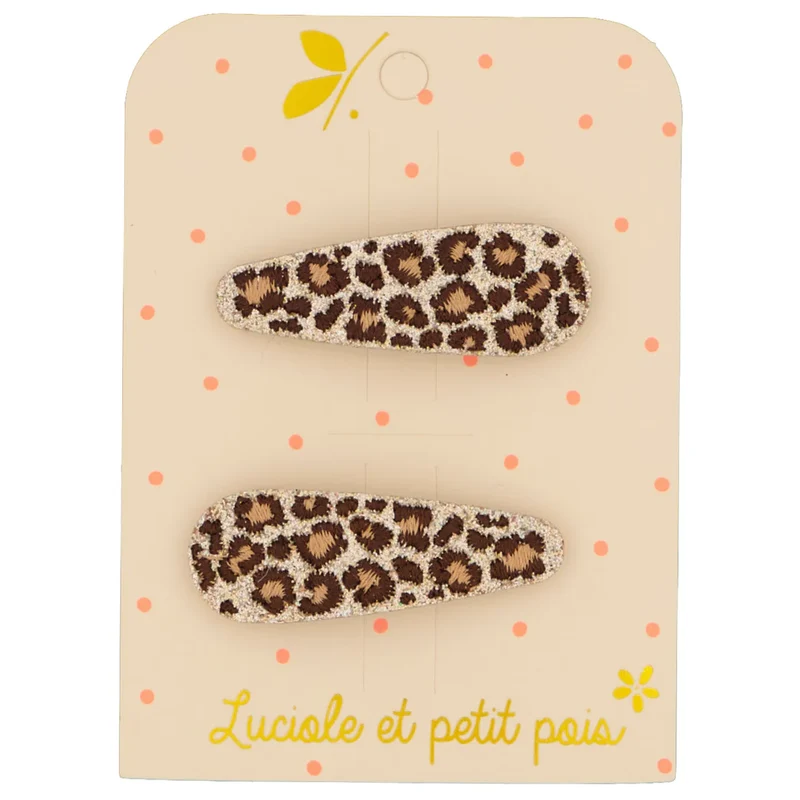 Duo Barrettes Léopard - Luciole et Petit Pois