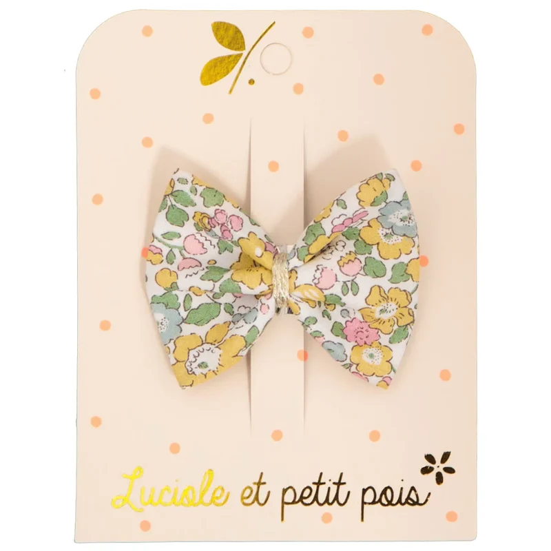 Barrette Nœud Liberty Betsy Ann Lemon - Luciole et Petit Pois