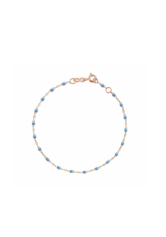 Bracelet Enfant Classique Gigi Or Rose Et Résines Ciel 13cm