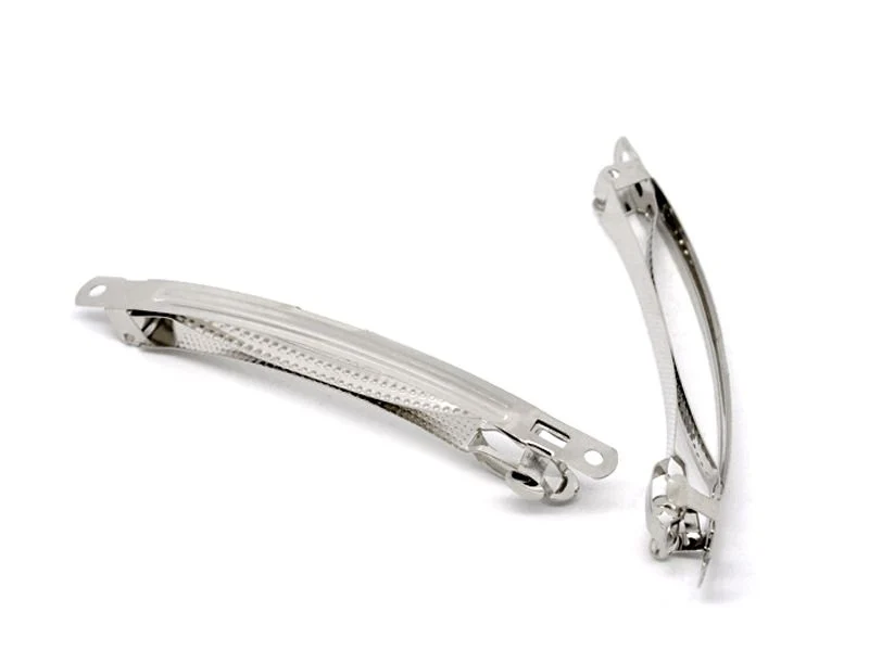 1 support barrette argenté 10 cm