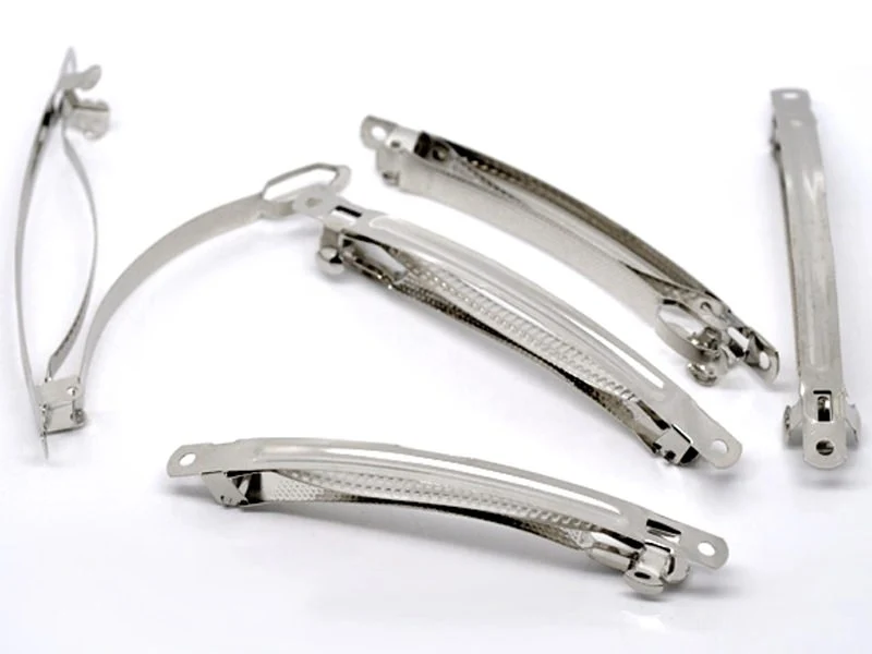 1 support barrette argenté 10 cm