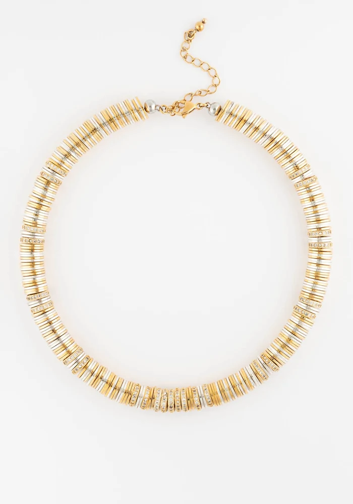 Collier Rondelles Blanc