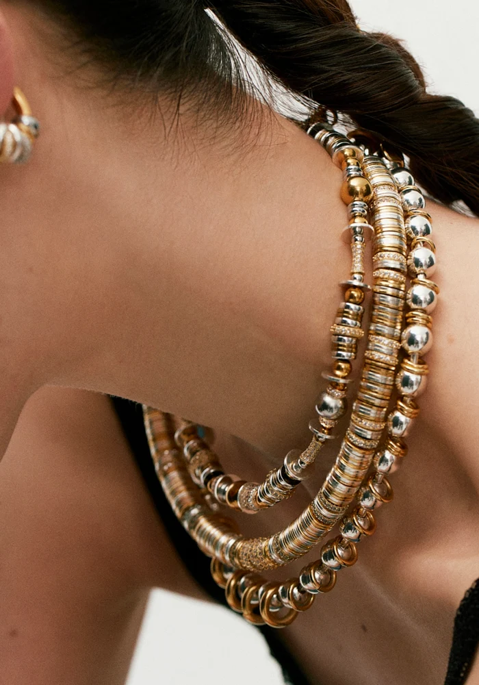 Collier Rondelles Blanc