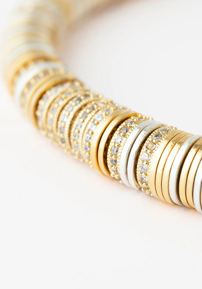 Collier Rondelles Blanc
