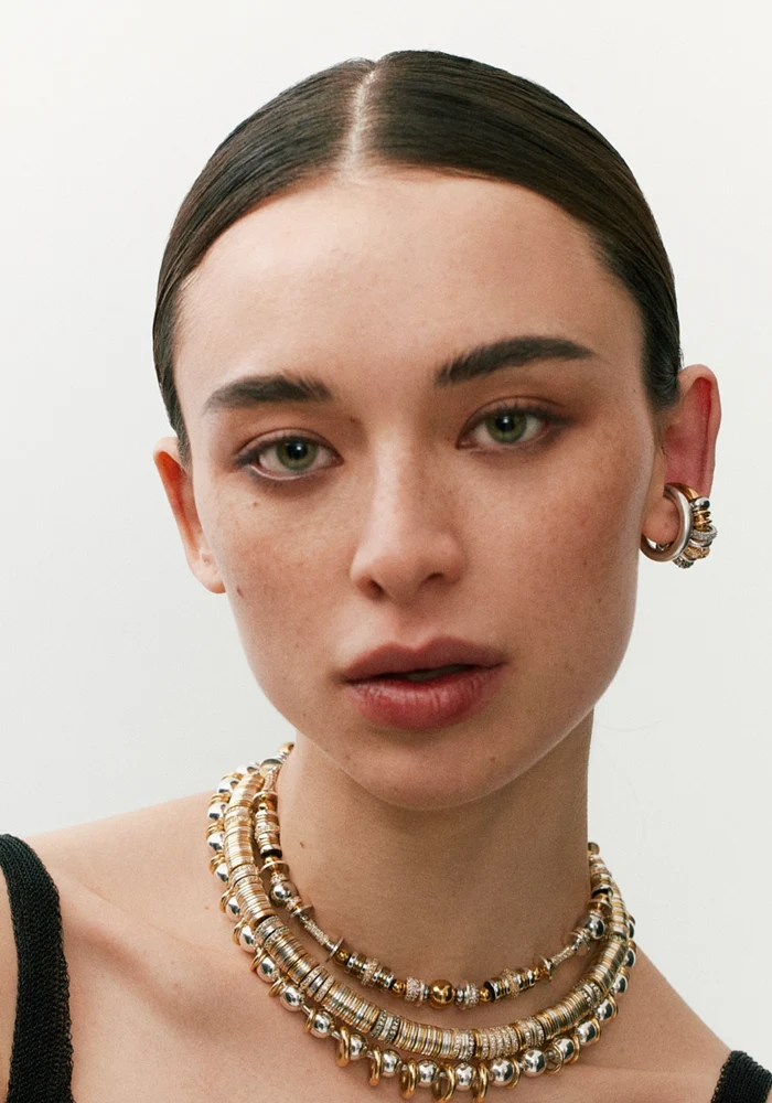 Collier Rondelles Blanc