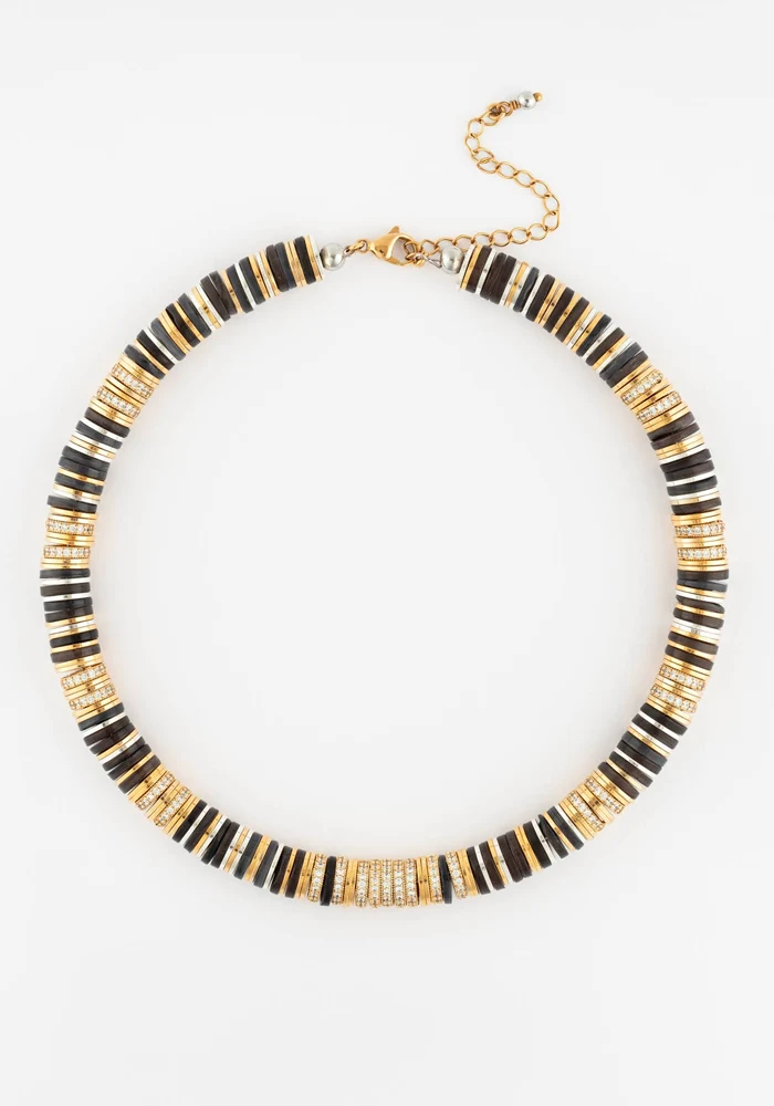Collier Rondelles Noir
