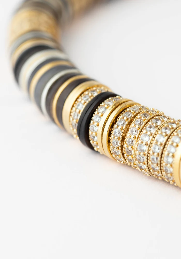 Collier Rondelles Noir
