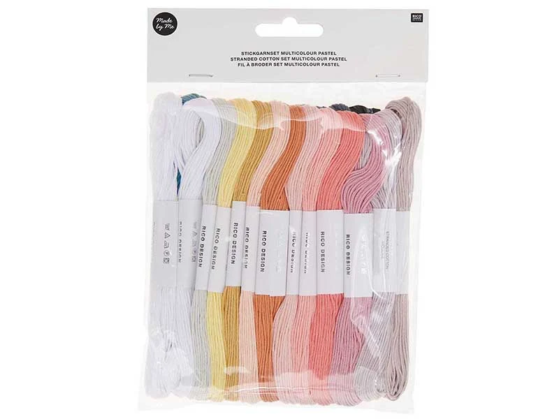 Lot de 24 Fils à broder – Set pastel