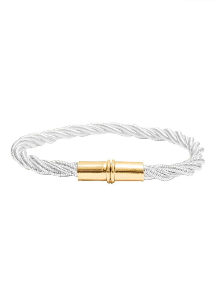 Jonc Twist Argent Et Plaqué Or Jaune