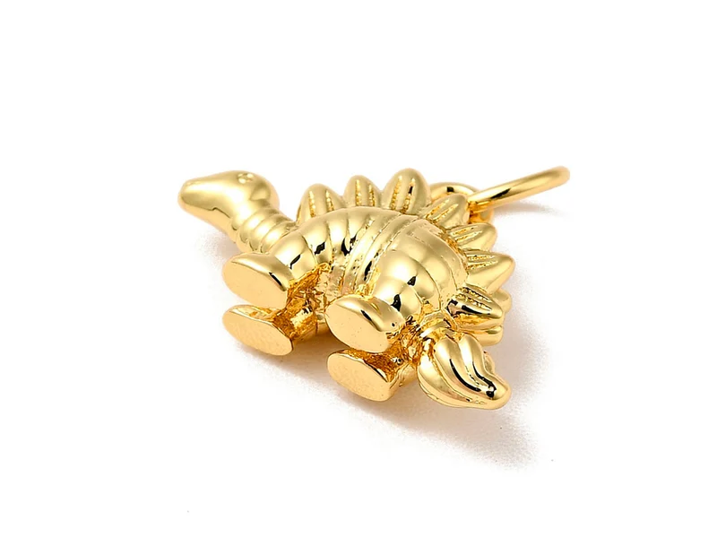 Breloque Dinosaure Stegosaure doré à l'or fin 18K