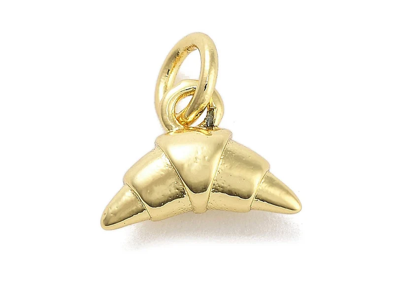 Breloque Croissant doré à l'or fin 18k