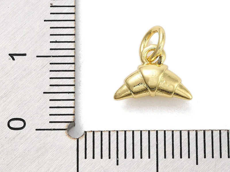 Breloque Croissant doré à l'or fin 18k