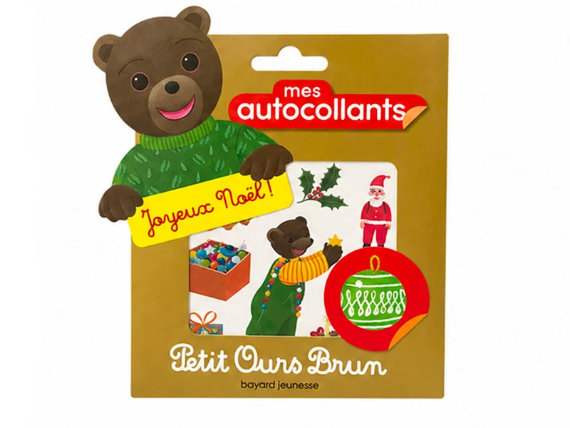 Mes autocollants Petit Ours Brun - Joyeux Noël