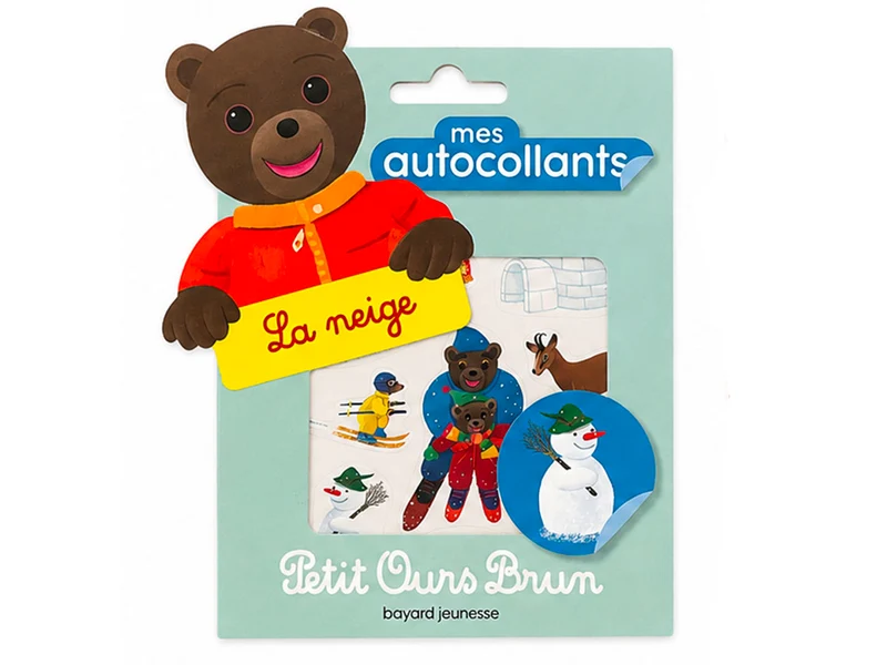 Mes autocollants Petit Ours Brun - La Neige