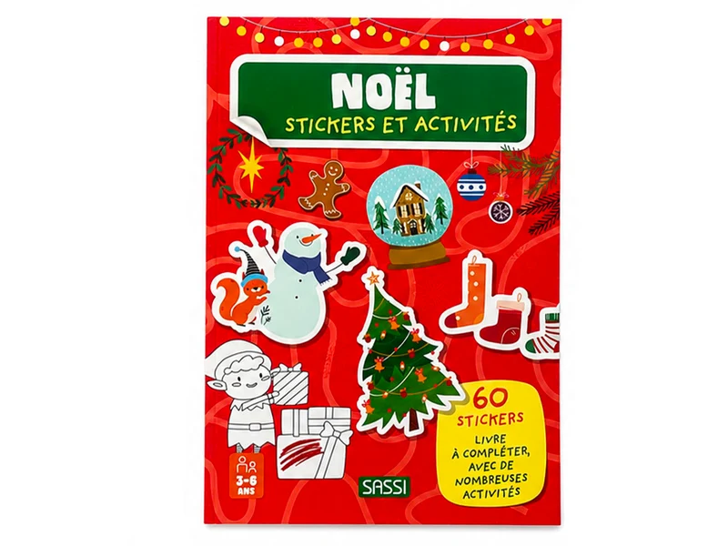Cahier de 60 Stickers et activités - Noël