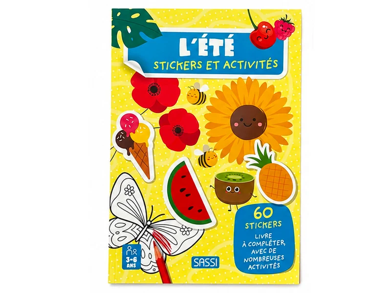 Cahier de 60 Stickers et activités - L'été