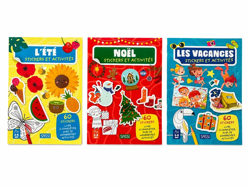 Cahier de 60 Stickers et activités - L'été