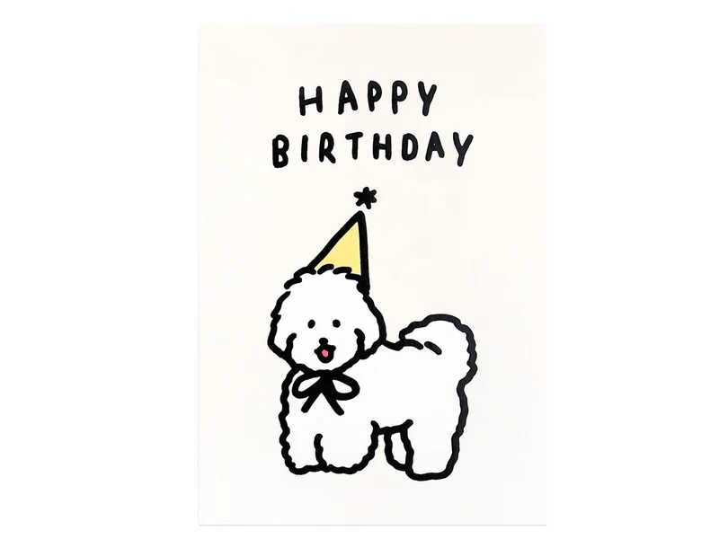 Carte Chien 3 - Happy Birthday - Zero per Zero