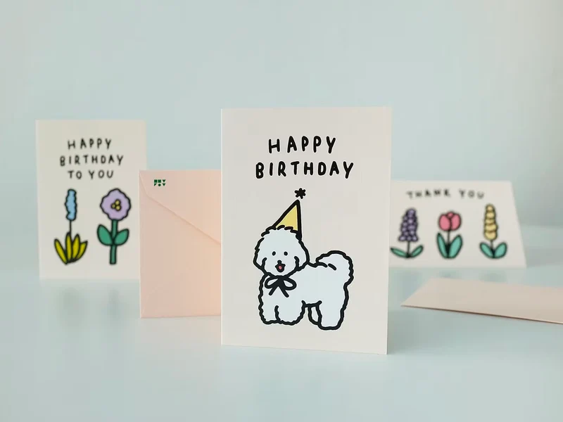 Carte Chien 3 - Happy Birthday - Zero per Zero