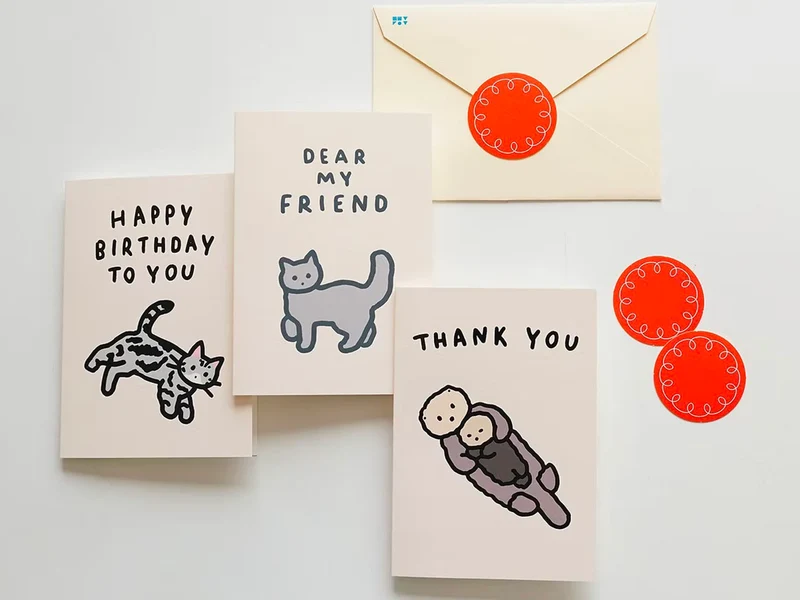 Carte Chat 4 - Happy Birthday - Zero per Zero