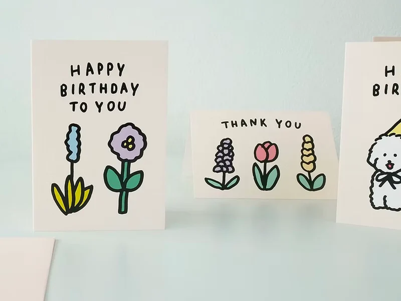 Carte - Fleurs Happy birthday - Zero per Zero