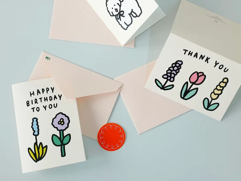 Carte - Fleurs Happy birthday - Zero per Zero