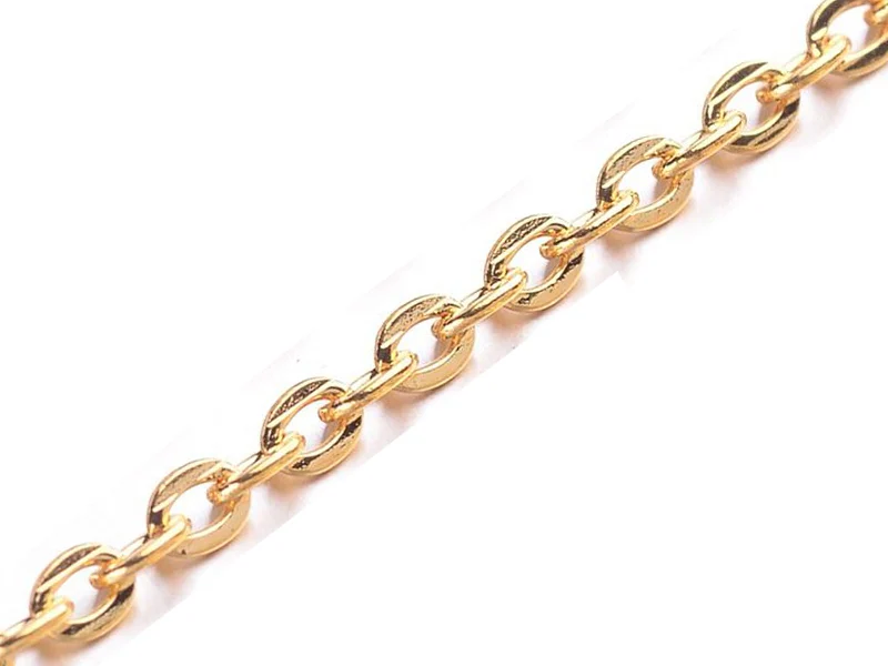 Chaine forçat dorée 3 mm x 20 cm