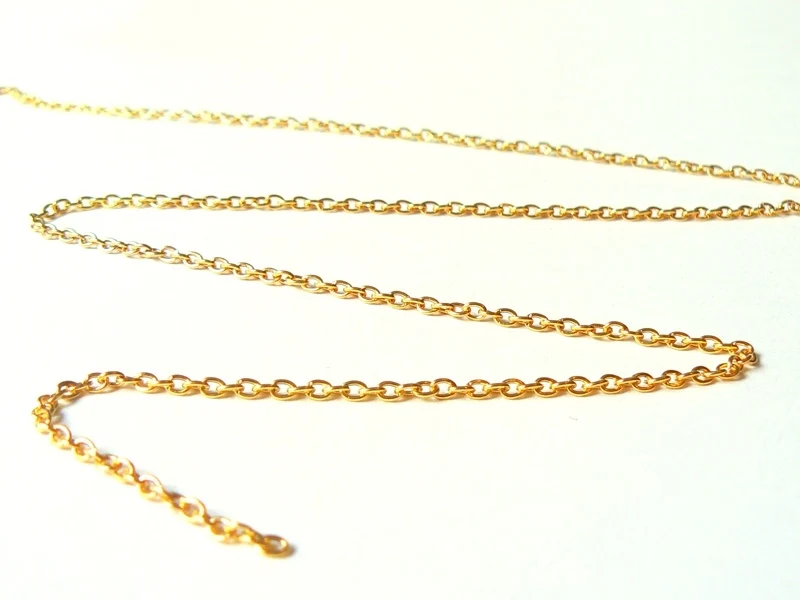 Chaine forçat dorée 3 mm x 20 cm