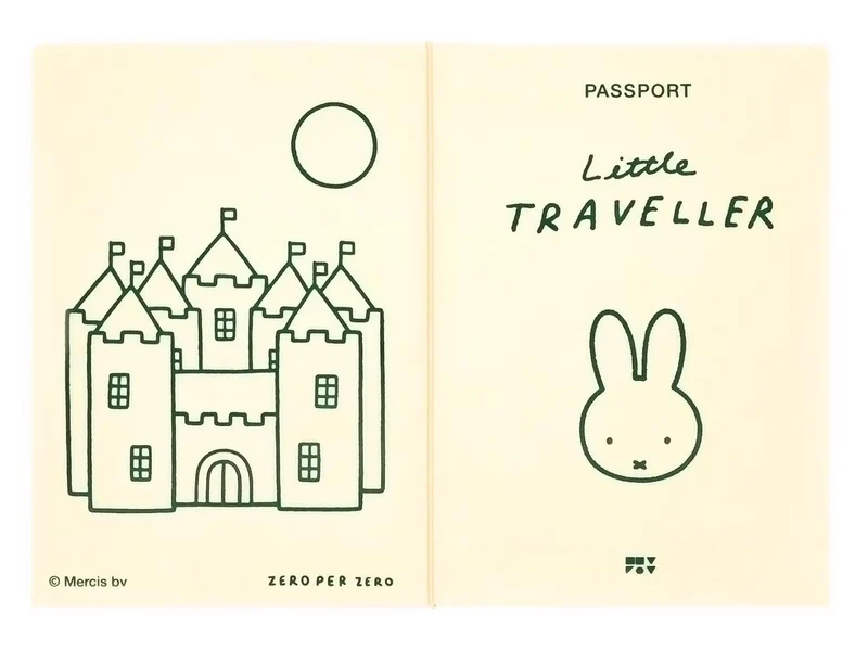 Carte Passeport Little Traveller - Miffy beige - Zero per Zero
