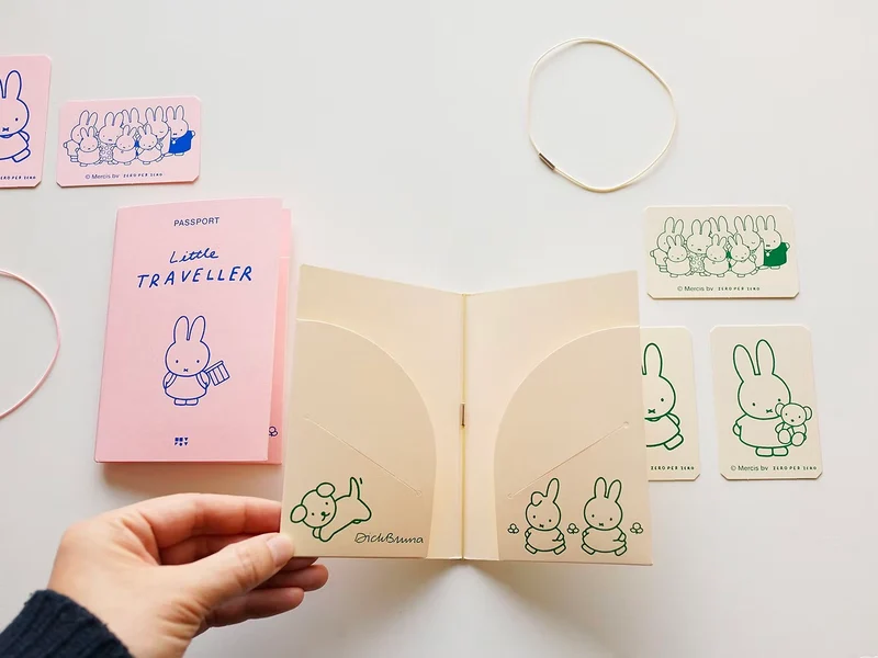 Carte Passeport Little Traveller - Miffy rose - Zero per Zero