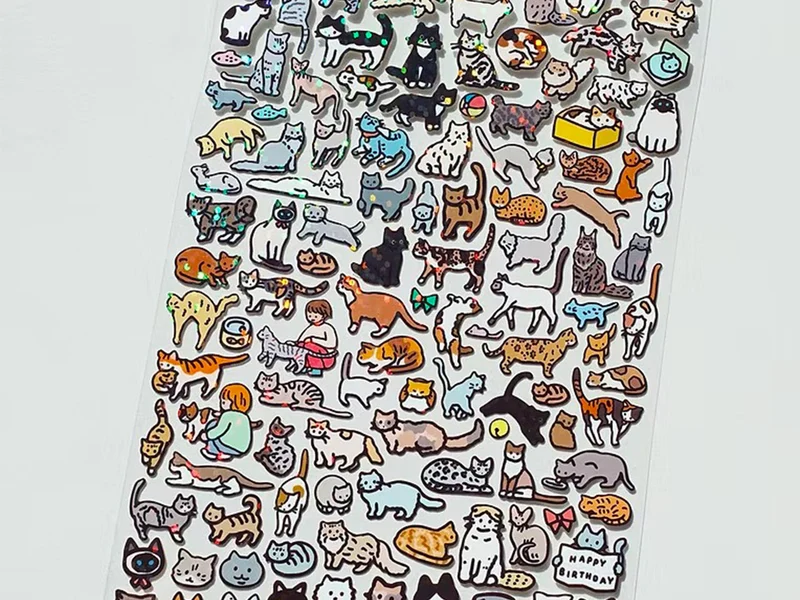 Stickers Chat Collection holographique - Zero per Zero