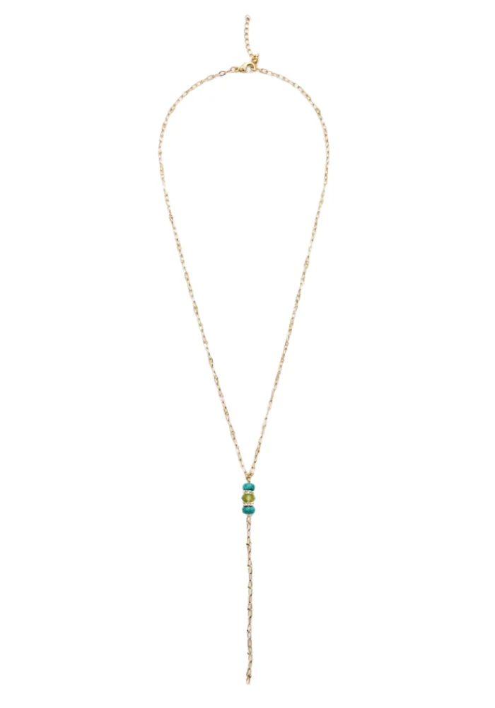 Collier Sia Turquoise Et Peridot