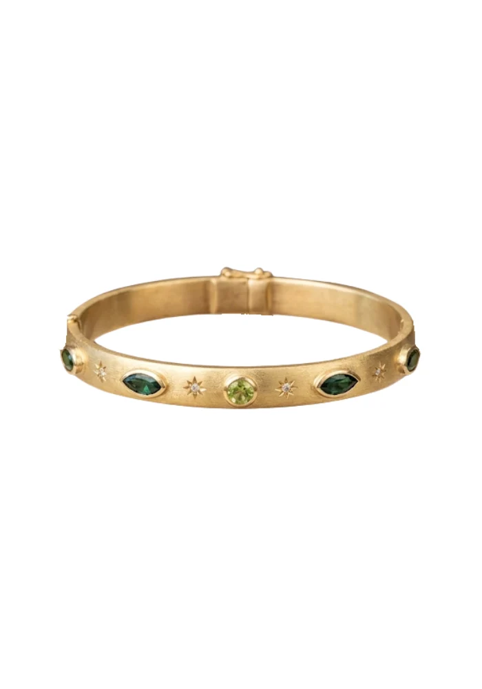 Jonc Bonnie Agate Verte et Péridot