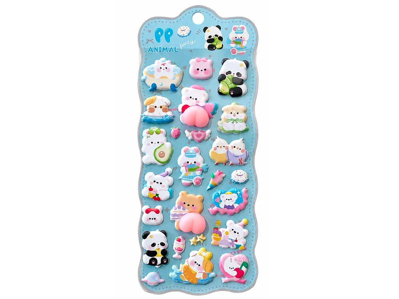 Stickers squishy Kawaii - Animaux Party Time