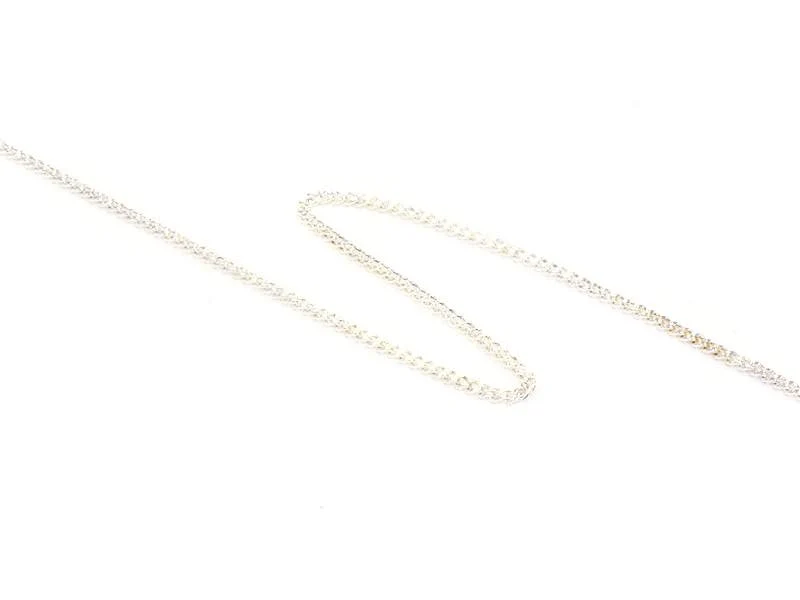 Chaine gourmette 1 mm argent clair x 20 cm