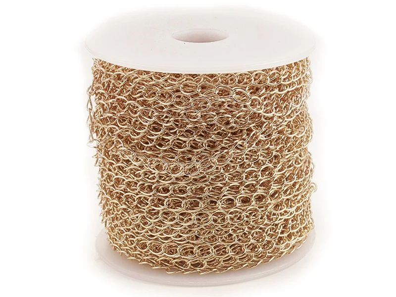 Chaîne gourmette 5 x 3,5 mm - doré à l'or fin 18 K x 20 cm