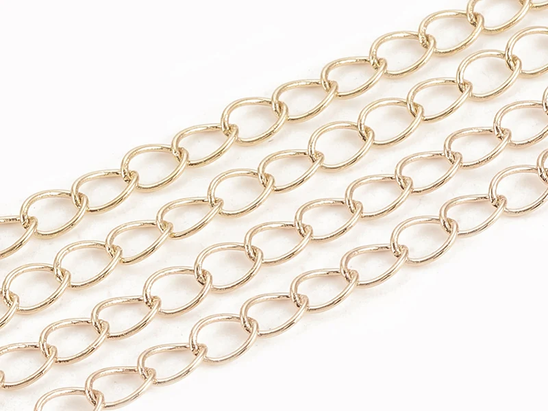 Chaîne gourmette 5 x 3,5 mm - doré à l'or fin 18 K x 20 cm