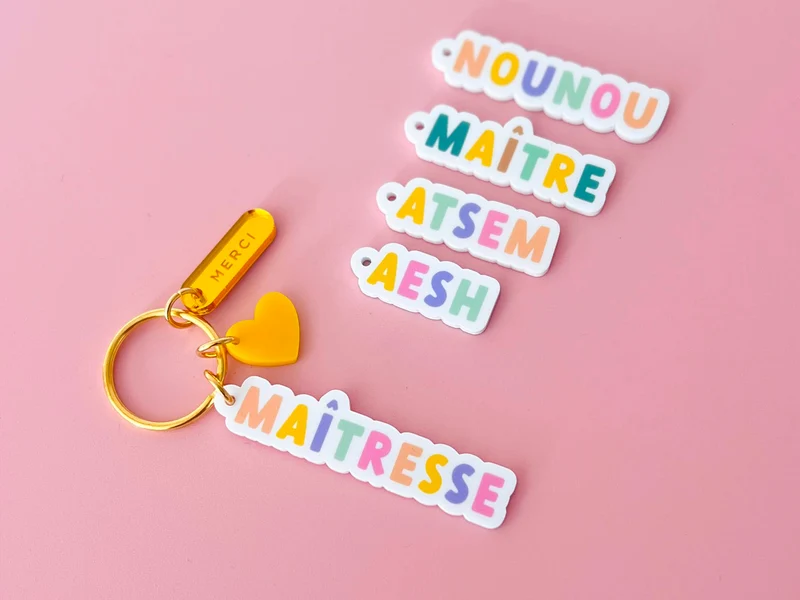 Porte-clé Maîtresse Cadeau fin d'année scolaire - Print Your Love