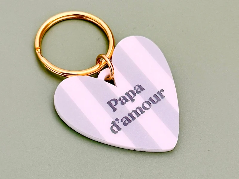 Porte-clé coeur Lovely family - Papa d'amour