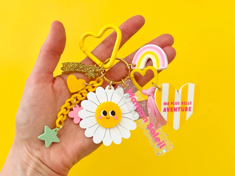 Porte-clé grigri fête des mères - Maman soleil