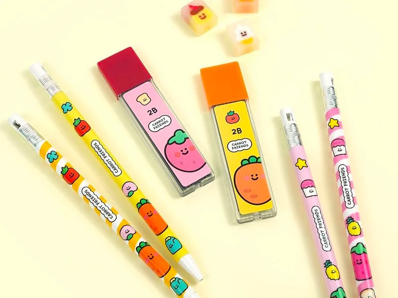 Set crayons et mines Carrot Friends - Ananas