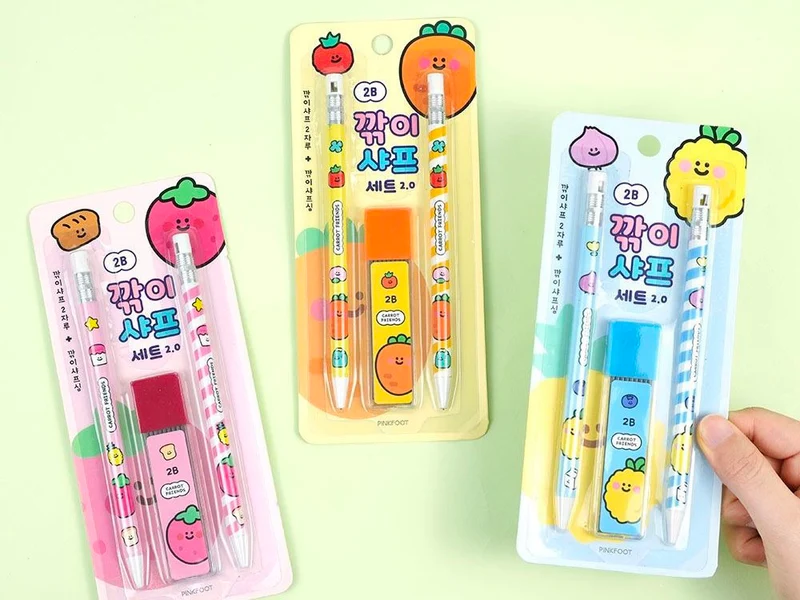Set crayons et mines Carrot Friends - Ananas