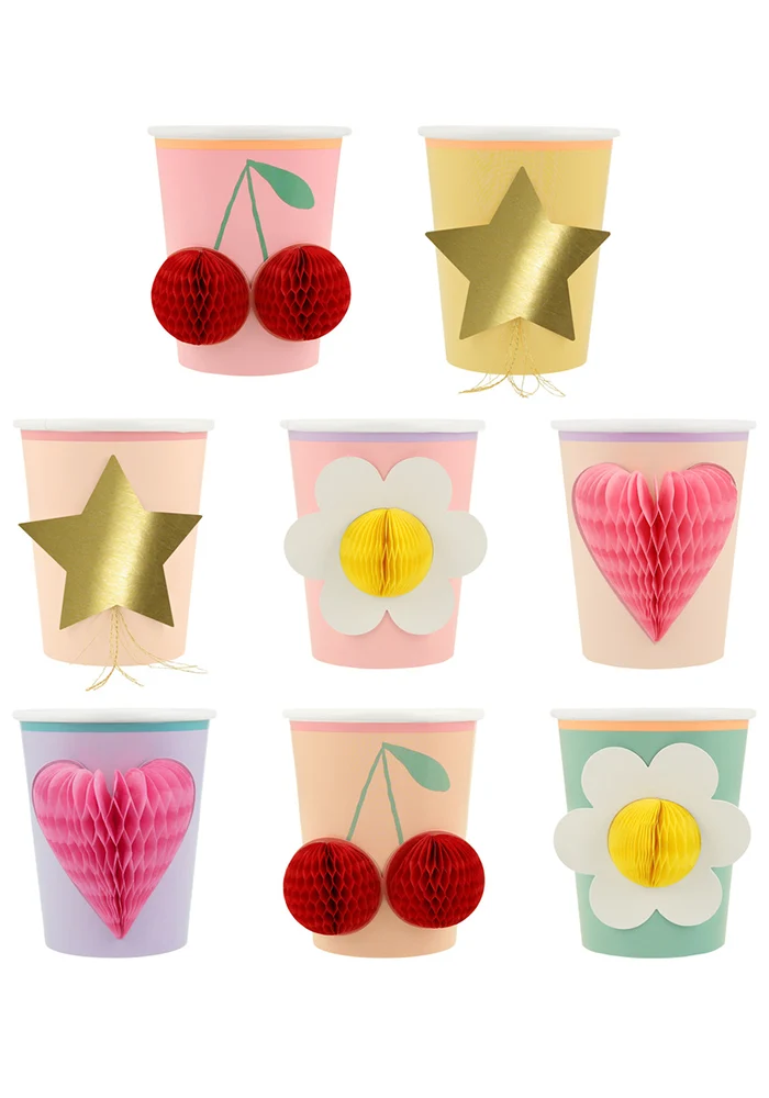 Lot De 8 Gobelets Happy Icons