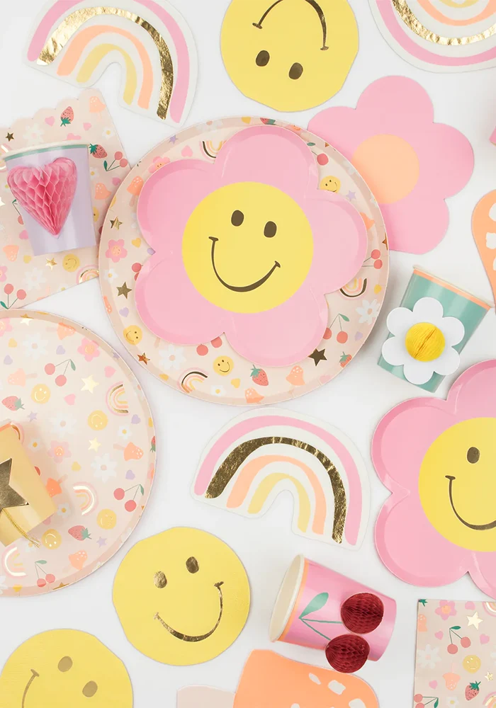 Lot De 16 Serviettes Happy Icons Motifs