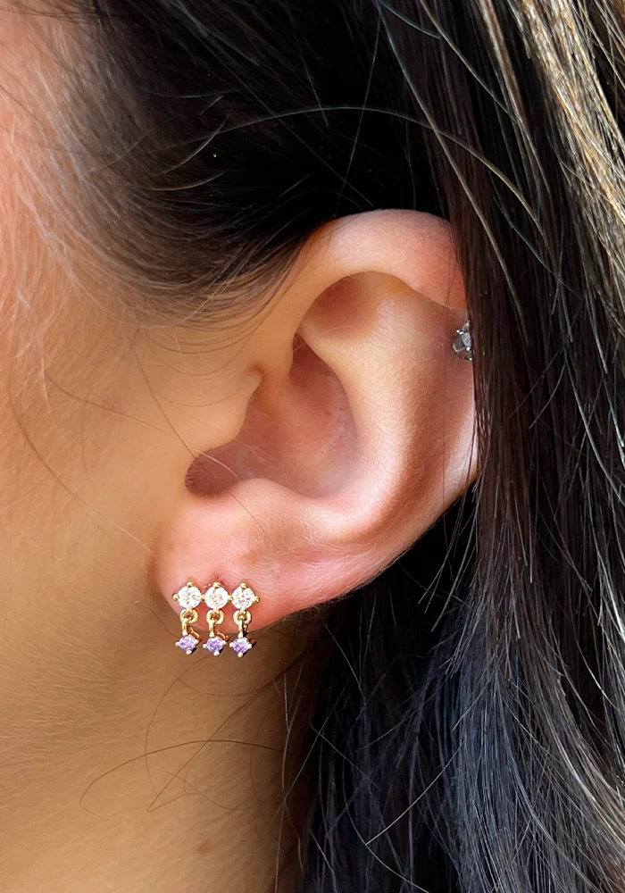 Boucles D'Oreilles Victoire Violettes
