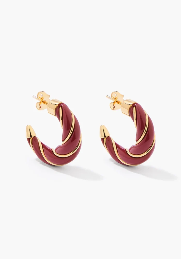 Créoles Diana Petit Modèle Marron