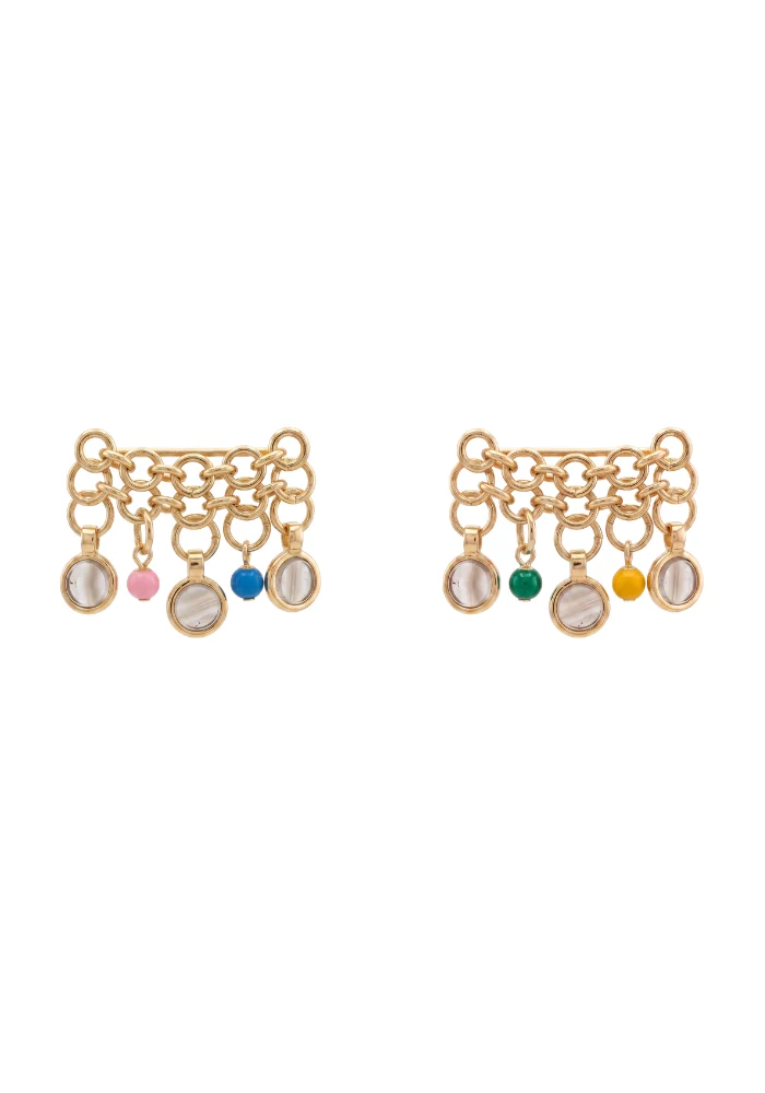 Boucles D'Oreilles 3 Rangs Côte De Maille