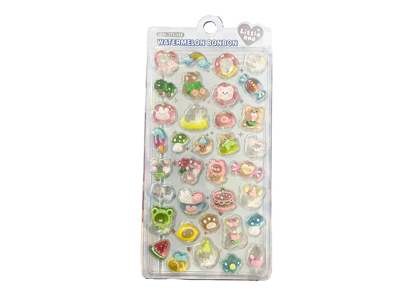 Stickers épais 3D "watermelon bonbon" - Goûter mignon