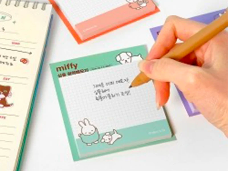 Notes adhésives Miffy vert